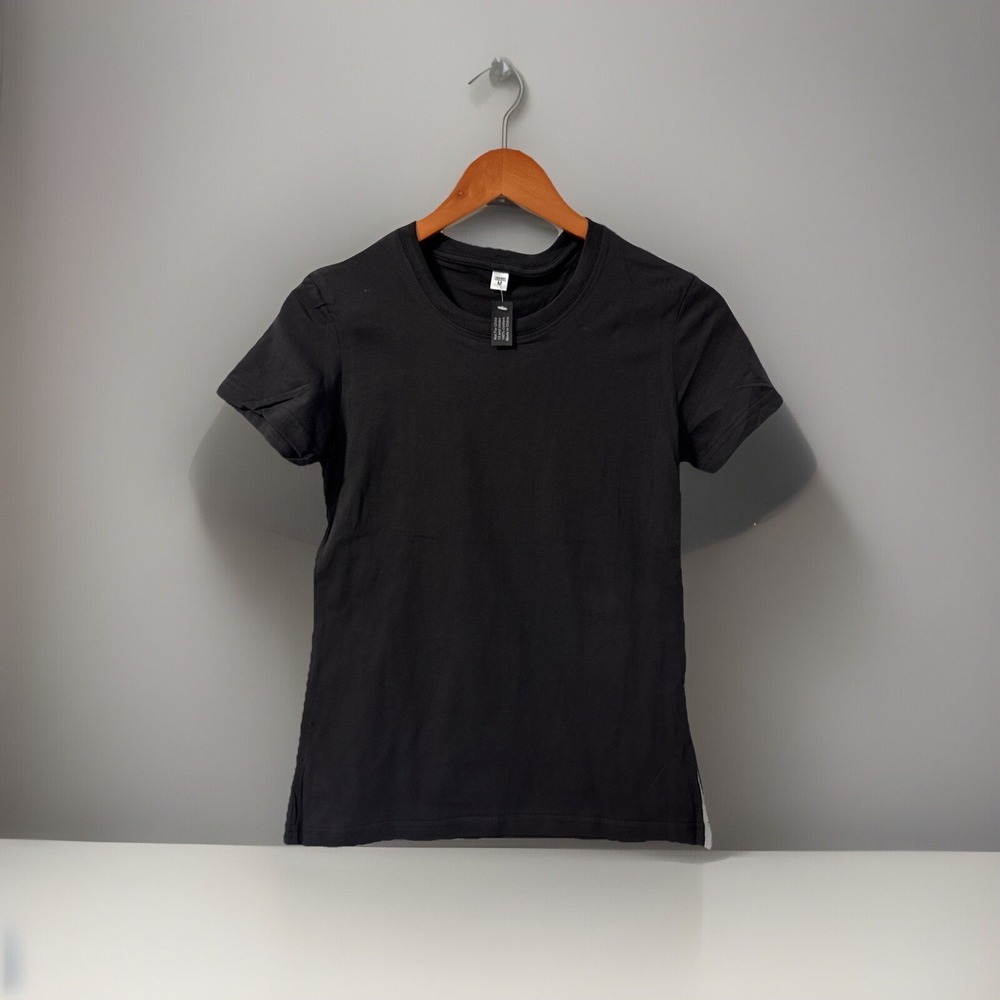 Chuns Junior‎ Teens T-Shirt 100% Cotton Fitted Sleeves Tee Medium Black